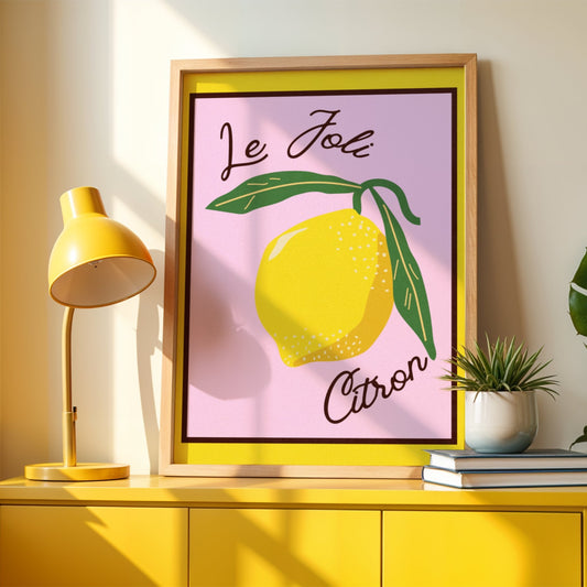 Le Joli Citron Memoria Club Poster Vintage