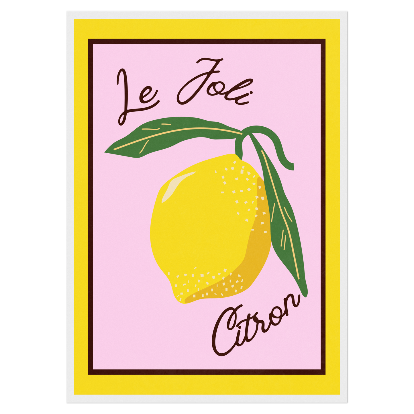 Le Joli Citron Memoria Club Poster Vintage