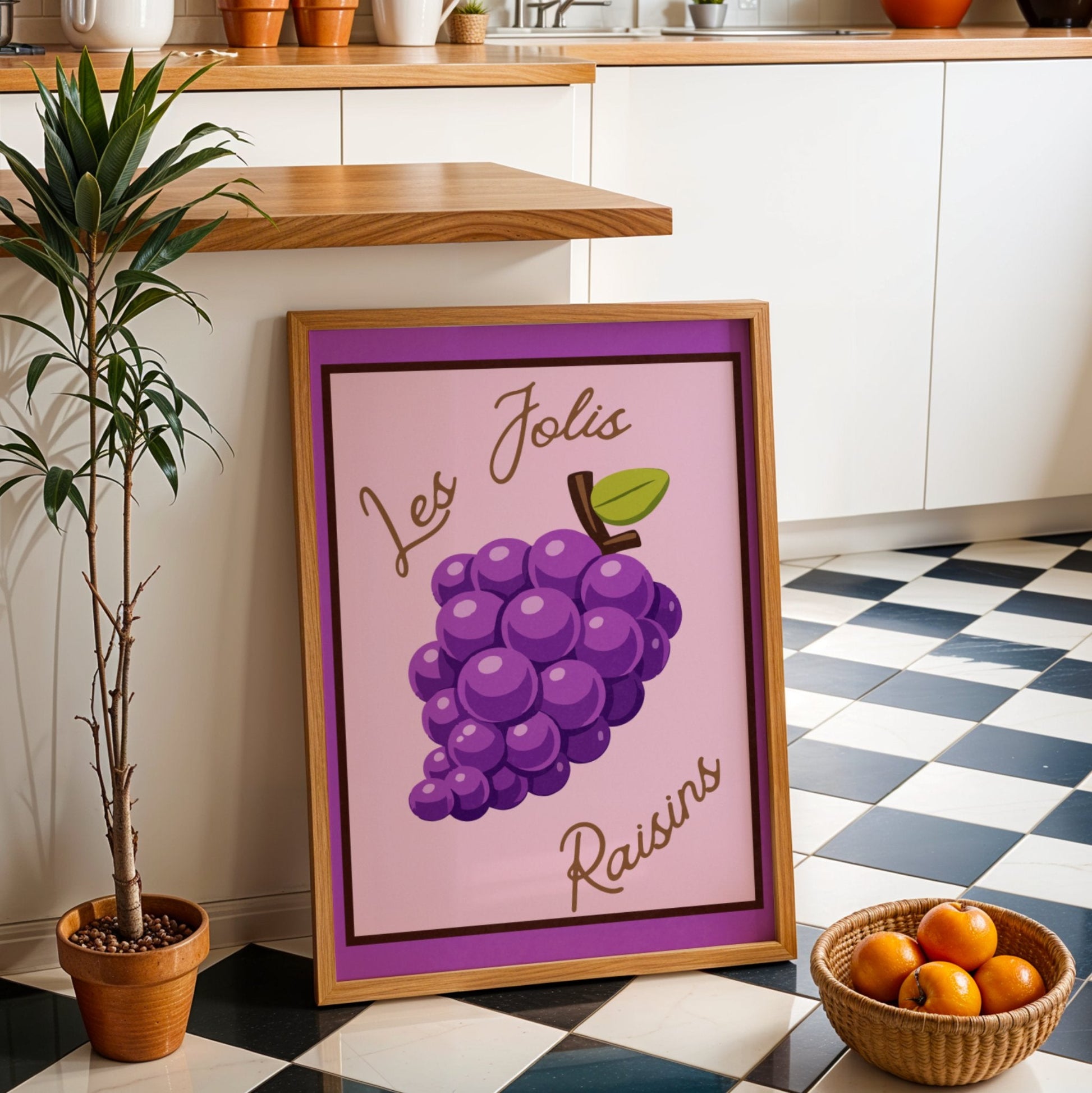 Les Jolis Raisins Memoria Club Poster Vintage
