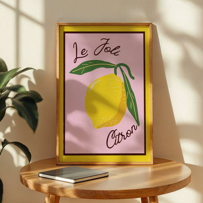 Le Joli Citron Memoria Club Poster Vintage