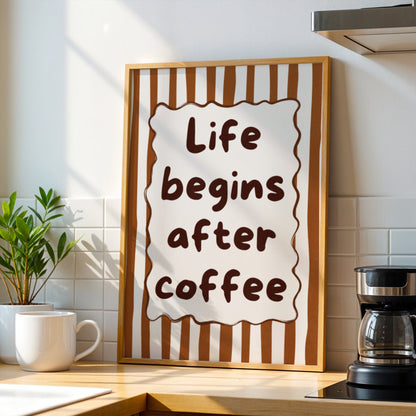 Life Begins After Coffee Memoria Club Print Material