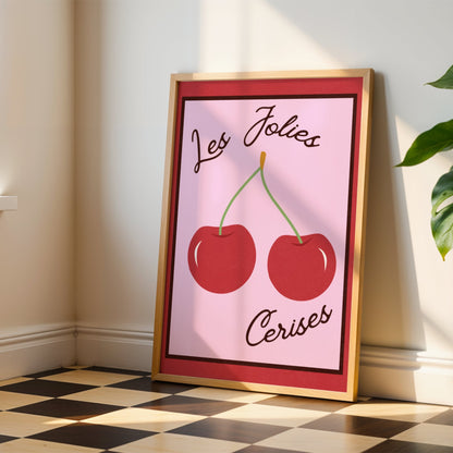 Les Jolies Cerises Memoria Club Poster Vintage
