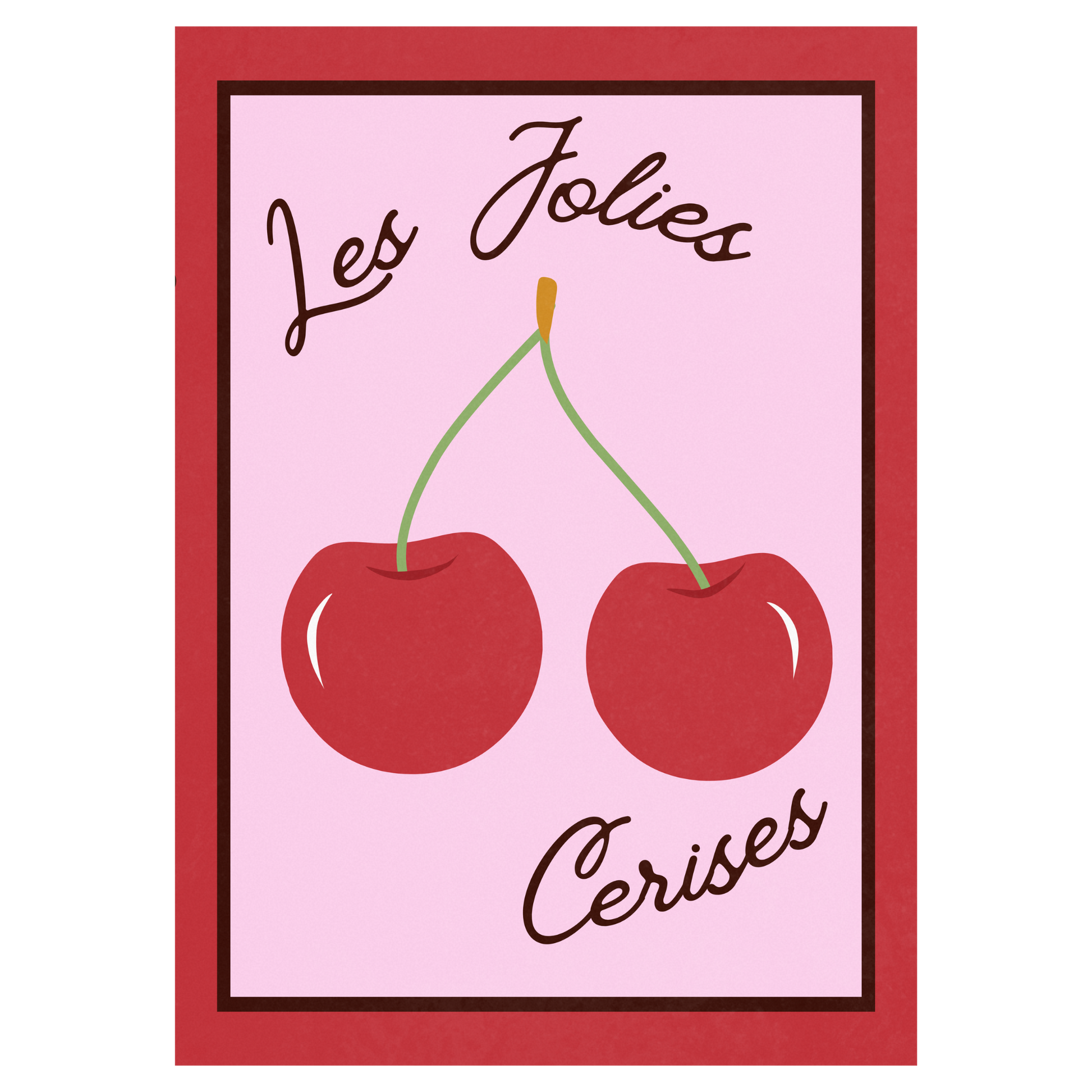 Les Jolies Cerises Memoria Club Poster Vintage