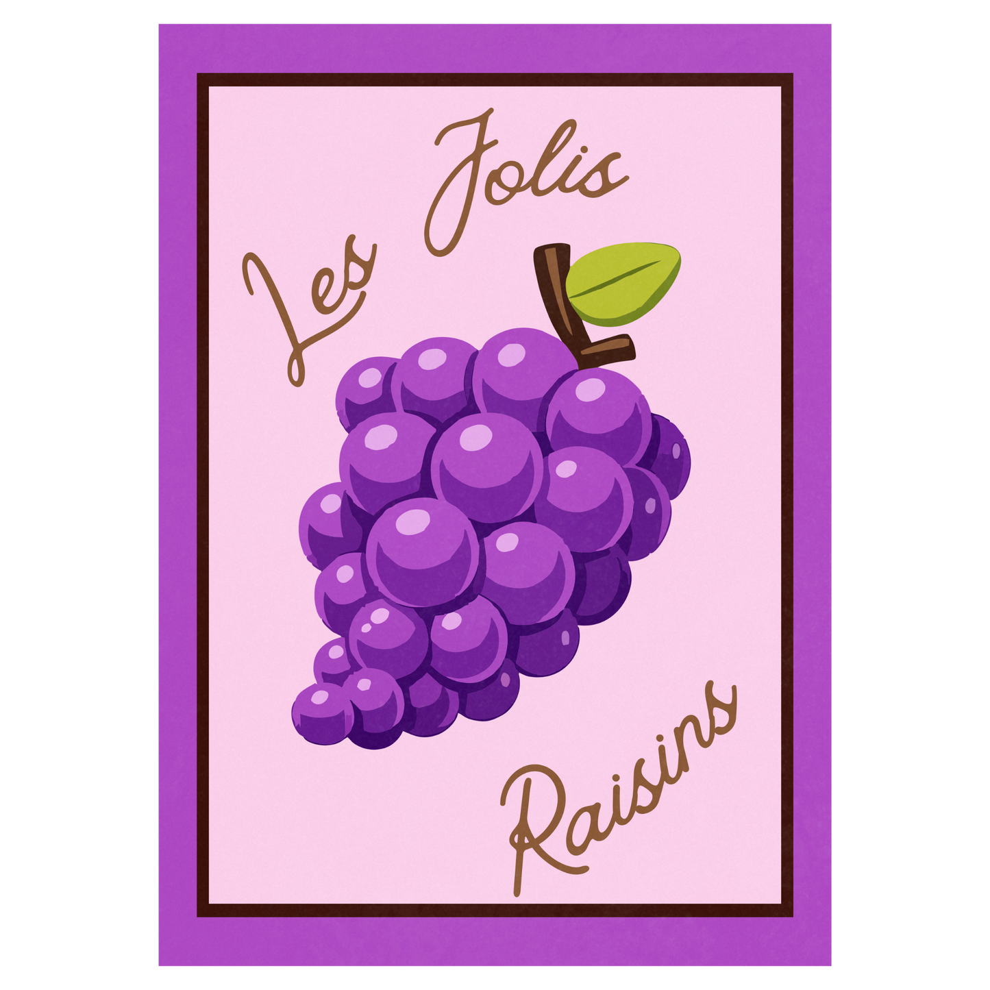 Les Jolis Raisins Memoria Club Poster Vintage