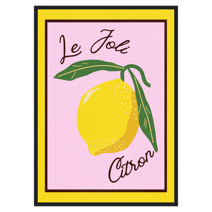 Le Joli Citron Memoria Club Poster Vintage