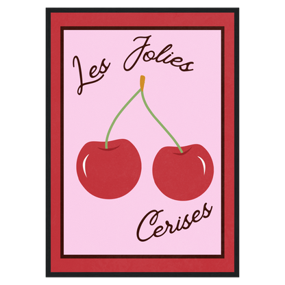 Les Jolies Cerises Memoria Club Poster Vintage