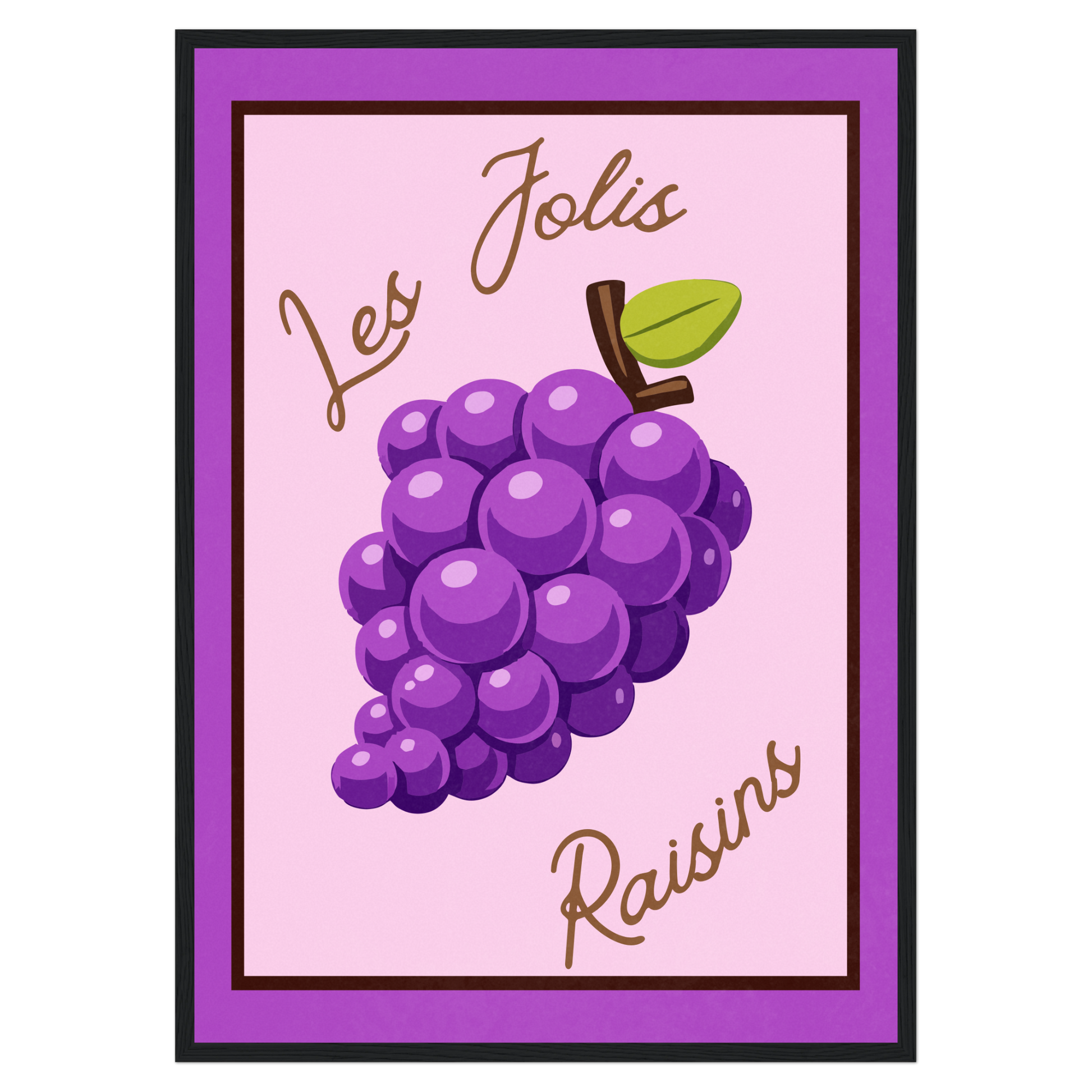 Les Jolis Raisins Memoria Club Poster Vintage