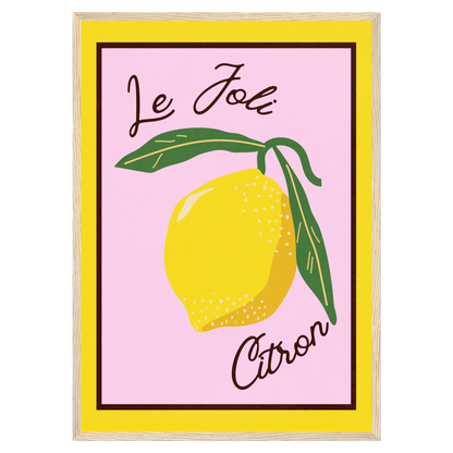 Le Joli Citron Memoria Club Poster Vintage