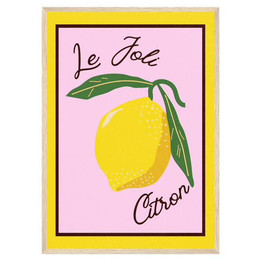 Le Joli Citron Memoria Club Poster Vintage