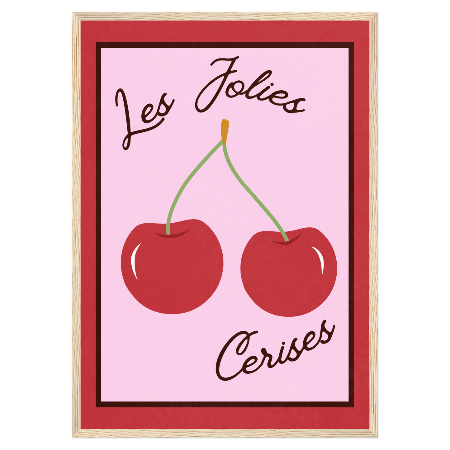 Les Jolies Cerises Memoria Club Poster Vintage