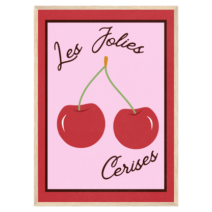 Les Jolies Cerises Memoria Club Poster Vintage