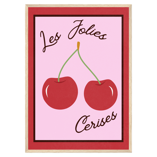 Les Jolies Cerises Memoria Club Poster Vintage