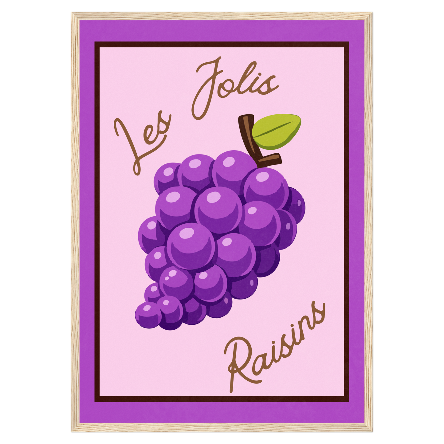 Les Jolis Raisins Memoria Club Poster Vintage