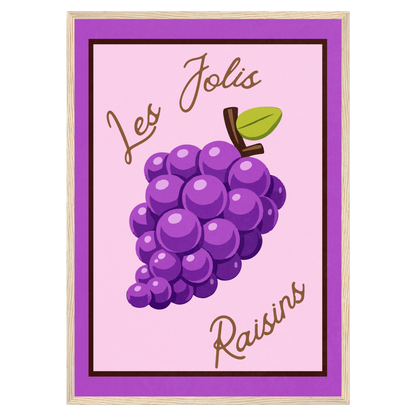 Les Jolis Raisins Memoria Club Poster Vintage