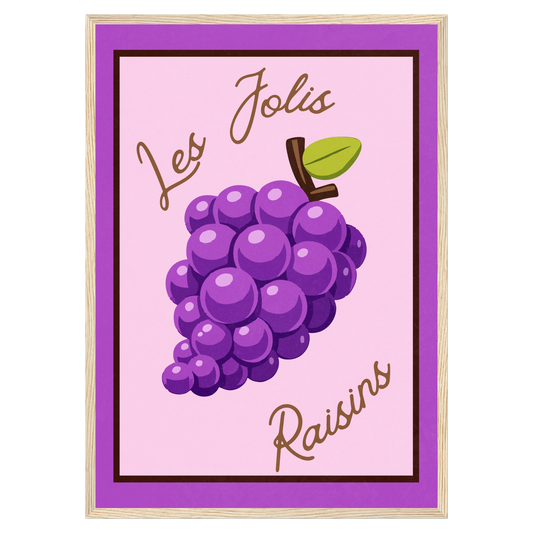 Les Jolis Raisins Memoria Club Poster Vintage
