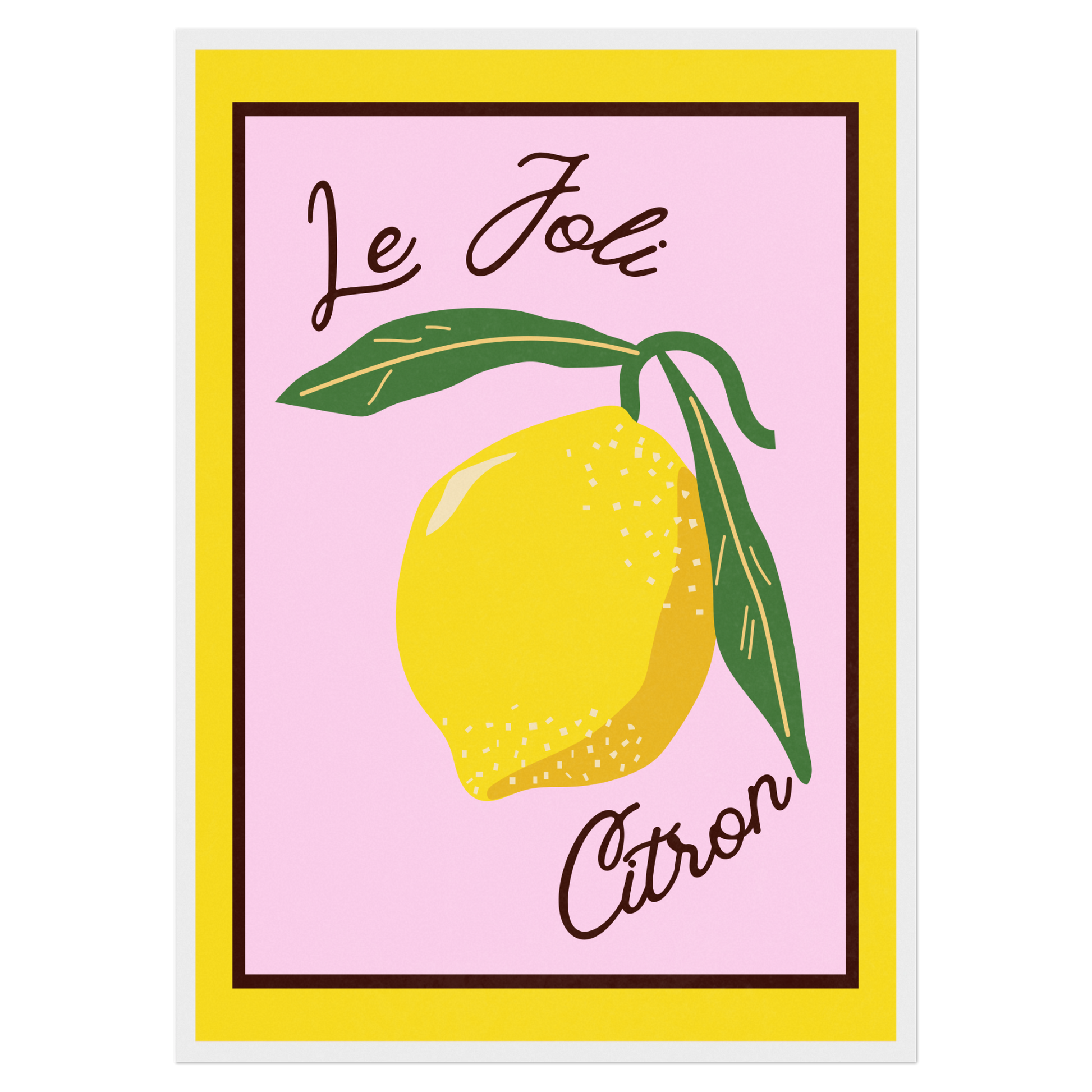 Le Joli Citron Memoria Club Poster Vintage