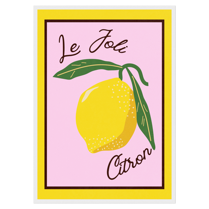 Le Joli Citron Memoria Club Poster Vintage
