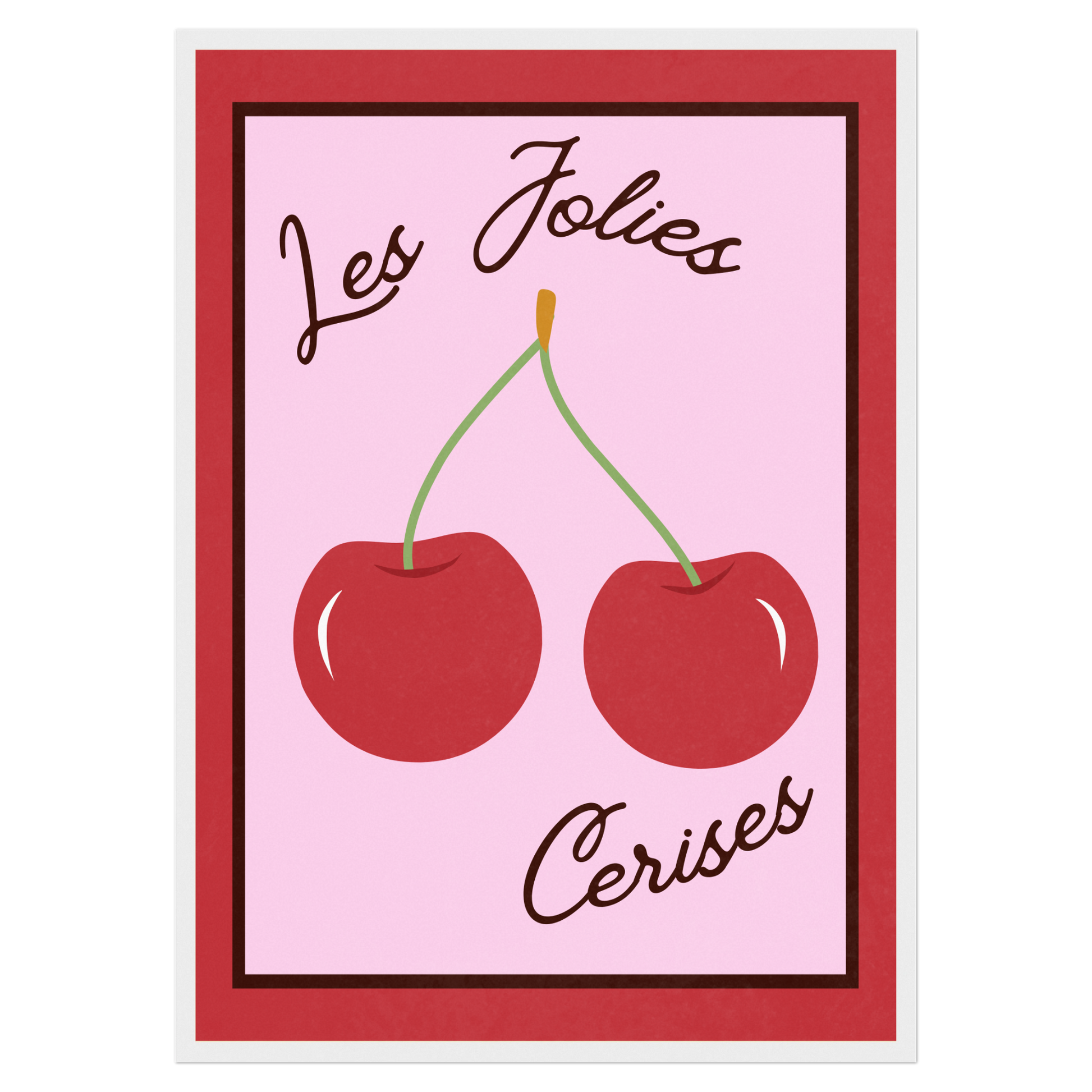 Les Jolies Cerises Memoria Club Poster Vintage