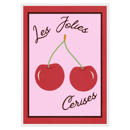 Les Jolies Cerises Memoria Club Poster Vintage