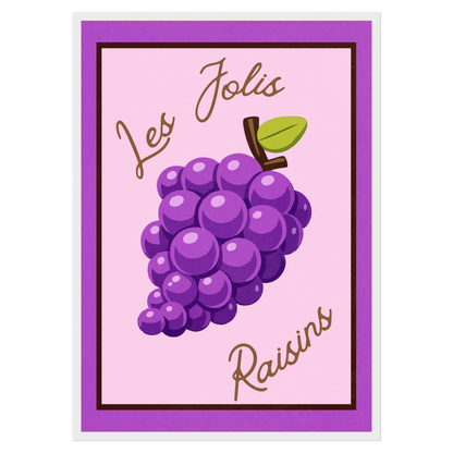 Les Jolis Raisins Memoria Club Poster Vintage